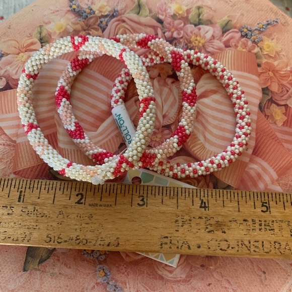 Aid Through Trade Flamingo Set Three Bracelets NWT + 4 Just Added Silver/Black - Picture 5 of 9